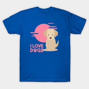 I Love Dogs. Retriever T-Shirt